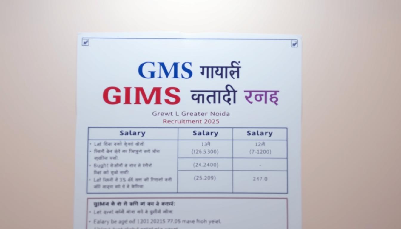 GIMS Greater Noida Recruitment 2025: आवेदन शुरू, जानें योग्यता, सैलरी और चयन प्रक्रिया