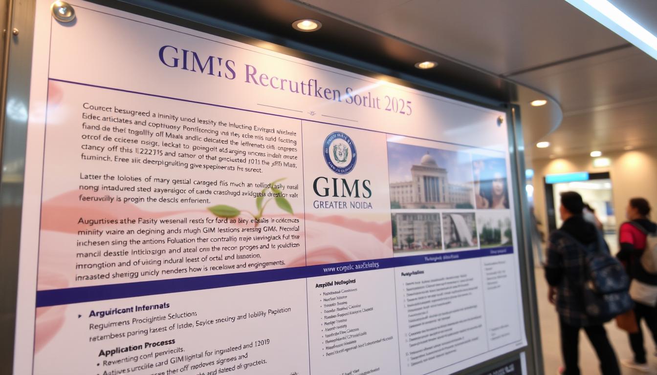 GIMS Greater Noida Recruitment 2025: आवेदन शुरू, जानें योग्यता, सैलरी और चयन प्रक्रिया