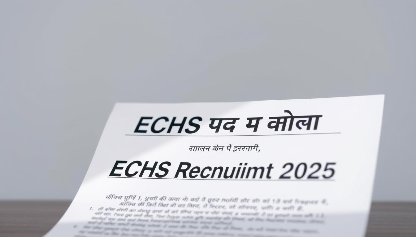 ECHS Recruitment 2025 के तहत मेडिकल, फार्मासिस्ट, क्लर्क सहित विभिन्न पदों पर भर्ती – जानें आवेदन प्रक्रिया हिंदी में