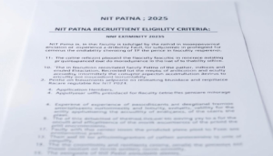 NIT Patna Faculty Recruitment 2025: 54 पदों पर आवेदन शुरू, जानें योग्यता और आवेदन प्रक्रिया​